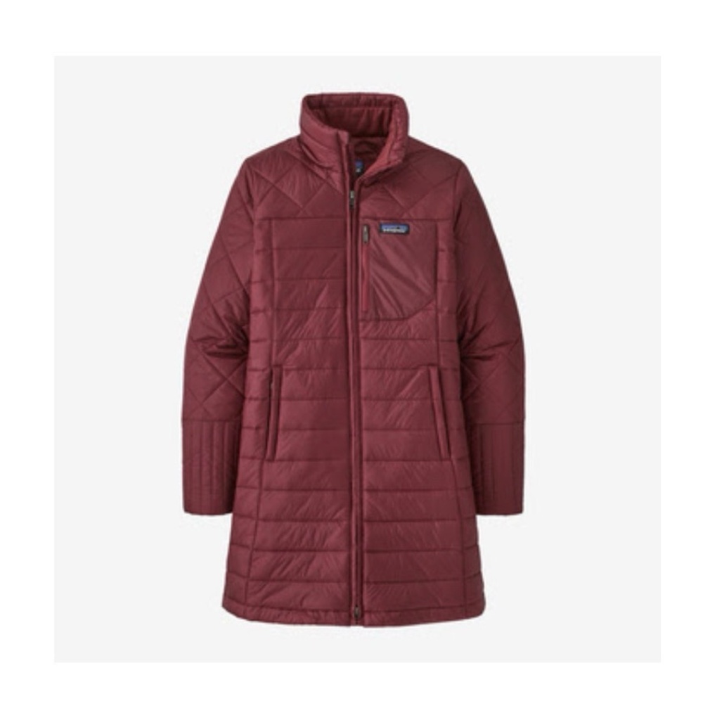 Patagonia Quilted Long Puffer Coat - Maroon
